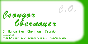 csongor obernauer business card